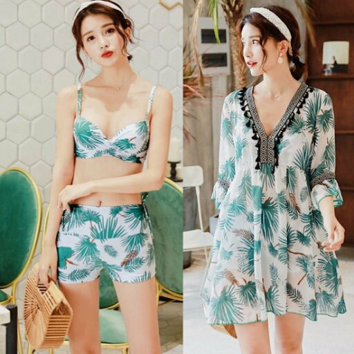 【取寄】水着 ビキニ 体型カバー 3点セット カバーアップ 付き セクシー 三角ビキニ 大きいサイズ 3XL 4XL レディース ママ 夏 新作 韓国 ボタニカル 可愛い サマードレス ビキニ セット水着 【取寄】水着 ビキニ 体型カバー 3点セット カバーアップ 付き セクシー 三角ビキニ 大きいサイズ 3XL 4XL レディース ママ 夏 新作 韓国 ボタニカル 可愛い サマードレス ビキニ セット水着