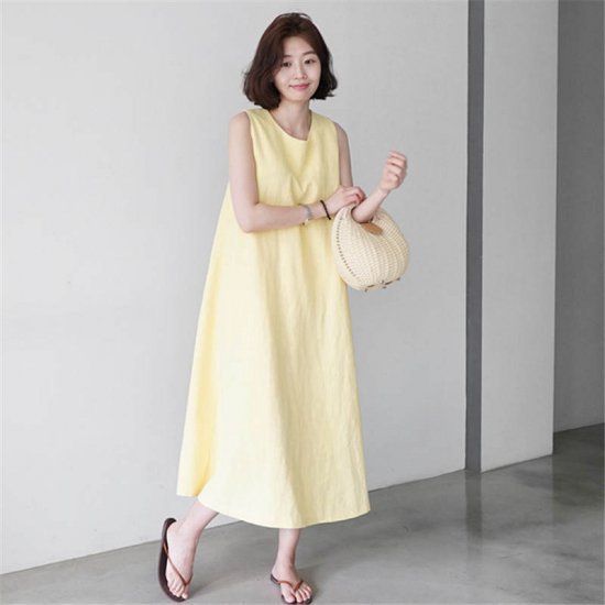 乐天商城 - 【取寄】ロングワンピース 夏 ワンピース 大きいサイズ リゾートワンピース リゾートワンピ ノースリーブ 夏新作 夏物 ゆったり ロング丈 ロングワンピース