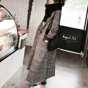 【取寄】ロングコート チェスターコート チェック アウター ロング レディース 冬 新作 大きいサイズ ゆったり きれいめ ロングコート チェスターコート アウター ロング レディース(4)