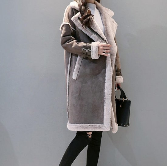 【取寄】ロングコート ムートンコート アウター ロング レディース 大きいサイズ 冬 冬物 新作 防寒 きれいめ アウター ロングコート ムートンコート アウター ロング レディース