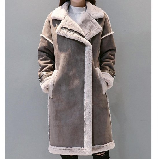 【取寄】ロングコート ムートンコート アウター ロング レディース 大きいサイズ 冬 冬物 新作 防寒 きれいめ アウター ロングコート ムートンコート アウター ロング レディース