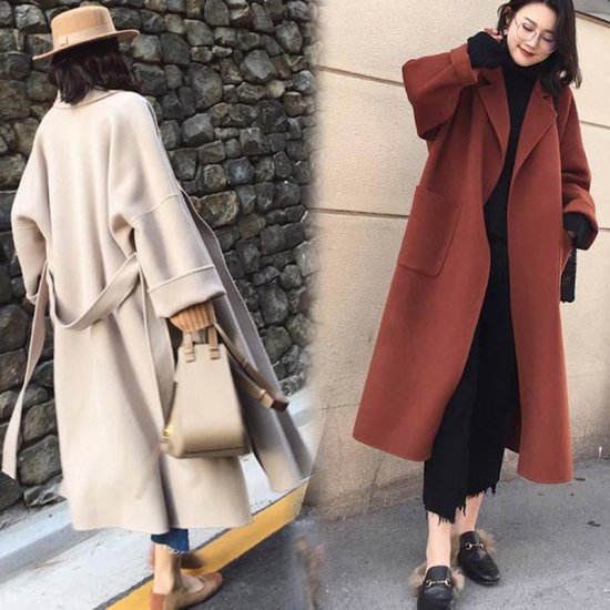 【取寄】チェスターコート ジャケット レディース アウター ガウン コート ウエストマーク ロング チェスター コート 大きいサイズ 春..