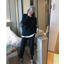 【取寄】セットアップ レディース 上下セット 長袖 春夏新作 春服 春物 長袖 無地 パーカー フーディー パンツ おしゃれ 体型カバー セットアップ レディー...