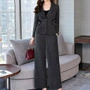 【取寄】パンツスーツ セットアップ レディース スーツ ジャケット ワイドパンツ 上下セット ツーピース 大きいサイズ 卒業式 入学式 ママ 韓国 春新作 春色 春服 春sale パンツスーツ セットアップ