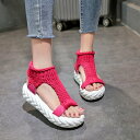 【取寄】シューズ サンダル 厚底 ニットアンクル レディース シューズ 靴 カジュアル サンダル 美脚効果 韓国 トレンド 春 夏 春物 夏物 春sale おし...