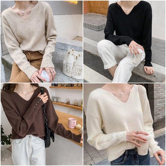 セーターレディース学生ニット長袖秋...