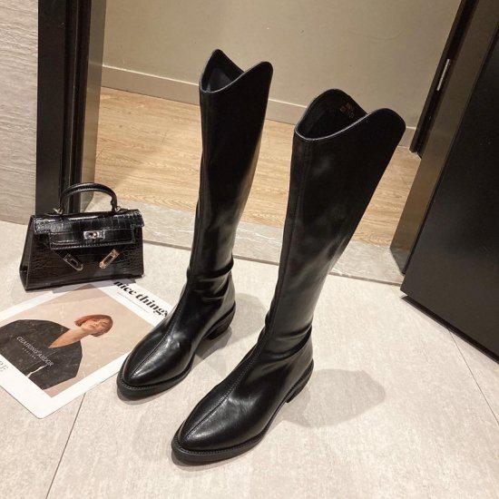 【取寄】ロングブーツ レディース ローヒール 歩きやすい 疲れない 秋冬 美脚 防寒 痛くない ジョッキ..