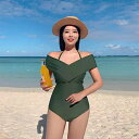 【取寄】水着 オフショル バッククロス 背中魅せ ワンピース水着 レディース 夏 海 ビーチ リゾート 温泉 プール 体型カバー セクシー 大人 サマー 新作 スイムウェア 水泳 海水浴クロスデザイン