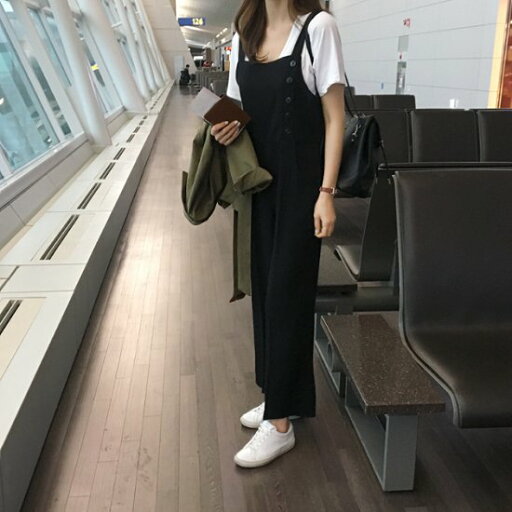 【取寄】サロペット パンツ ストレート 夏 レディース サロペット パンツ ハイウエスト デザインボタン サロペット ブラック ゆったり 体型カバー 大きいサイズ サロペット パンツ 夏 ハイウエスト 【取寄】サロペット パンツ ストレート 夏 レディース サロペット パンツ ハイウエスト デザインボタン サロペット ブラック ゆったり 体型カバー 大きいサイズ サロペット パンツ 夏 ハイウエスト
