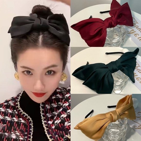 【取寄】カチューシャ クラシカル ダブルリボン レディース 韓国 ファッション アクセサリー 大きめリボン ガーリー 上品 お呼ばれ ヘアアクセサリー カチューシャ 発表会 結婚式 ダブルリボン カチューシャ