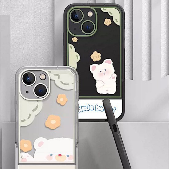 【取寄】iPhoneケース クマ シリコン 保護カバー レディースiPhone13 iPhone12 iPhone11 iPhone13Pro スマホケース ベルトなし 小物アクセサリー 携帯ケース
