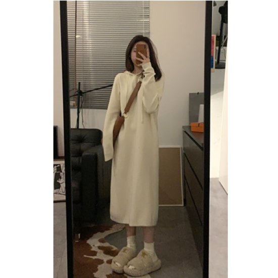 ニットワンピースレディースロングワ...