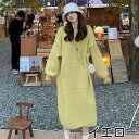 【取寄】パーカーワンピース 大きいサイズ 冬 ミモレ丈 レディース ワンピース パーカー 秋冬 秋 冬ワンピース オーバーサイズ 長袖 ロングパーカー 長袖ワンピース フーディ ひざ下丈 膝下丈 フード付き(4)