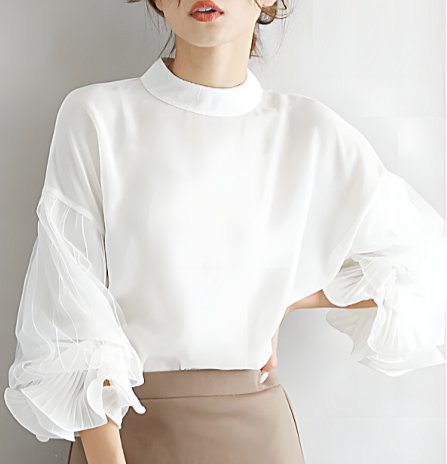 ブラウスバルーンスリーブレディース...