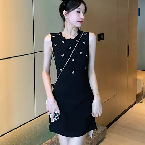 結婚式ドレスミニ丈ハートノースリー...