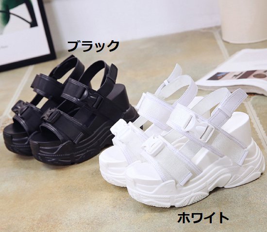 【取寄】サンダル レディース 靴 シューズ スポーツサンダル スポサン 厚底 バックル カジュアル お出かけ おしゃれ スポーティー 履きやすい 歩きやすい 疲れにくい 美脚 脚長 オープントゥ サンダル