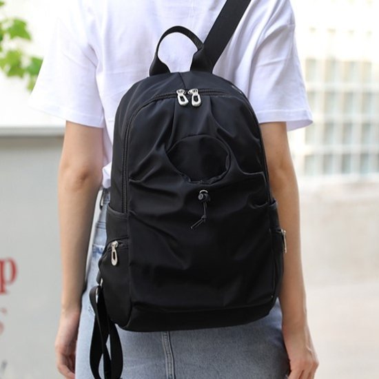 【取寄】バックパック リュックサック ユニセックス ナイロンバッグ タンブラーポケット ドリンクポケ..