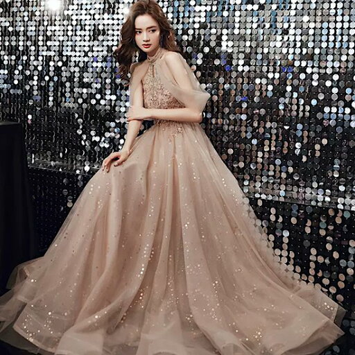 【取寄】結婚式ドレス ホルターネック シースルー レース ロング丈 発表会 演奏会 レディース 結婚式 ステージ衣装 エレガント ウエディングドレス カラードレス イブニングドレス キラキラ 豪華 【取寄】結婚式ドレス ホルターネック シースルー レース ロング丈 発表会 演奏会 レディース 結婚式 ステージ衣装 エレガント ウエディングドレス カラードレス イブニングドレス キラキラ 豪華
