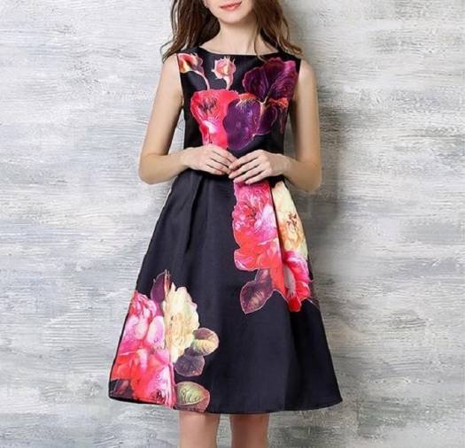 【取寄】大きな花柄がゴージャスなノースリーブワンピース オルチャン プチプラパーティドレス フォーマル 可愛い 結婚式 二次会 お呼ばれ 謝恩会 発表会 演奏会 大きいサイズワンピース キャバ嬢ドレス