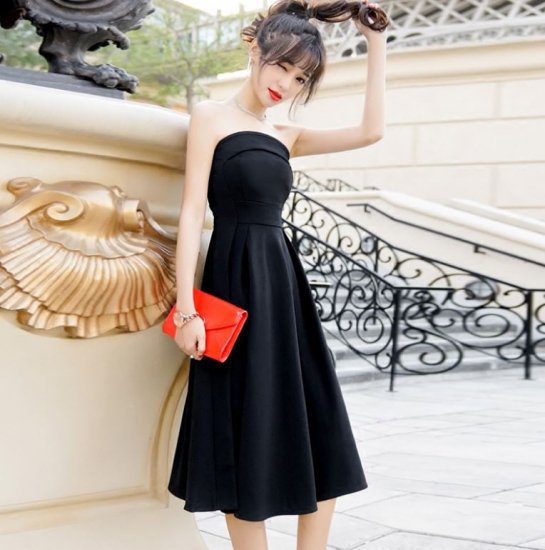 【取寄】オルチャン プチプラパーティードレス フォーマル 可愛い 結婚式 二次会 お呼ばれ 謝恩会 発表会 演奏会 大きいサイズワンピース キャバ嬢ドレス 清楚 ミモレ 記念日 エレガント