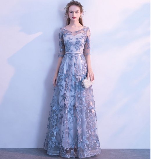 【取寄】オルチャン プチプラパーティードレス セクシー キャバ嬢 発表会 フォーマル 大きいサイズ 可愛い Uネック 五分袖 ロングスカート