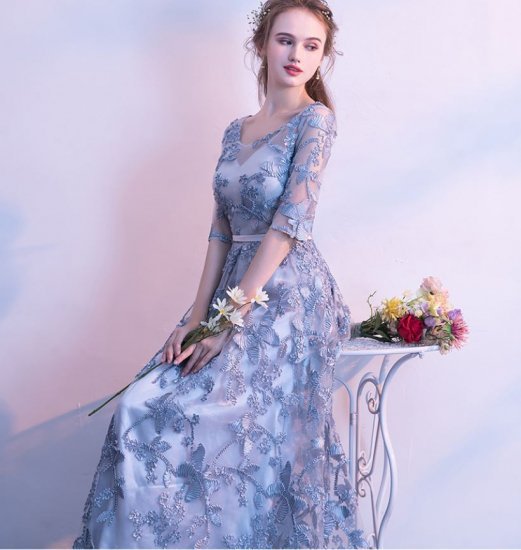 【取寄】オルチャン プチプラパーティードレス セクシー キャバ嬢 発表会 フォーマル 大きいサイズ 可愛い Uネック 五分袖 ロングスカート