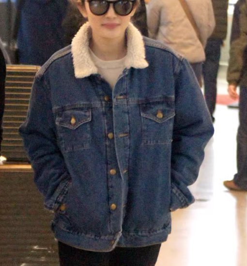 【取寄】デニムジャケット レディース アウター 羽織 ジャケット Gジャン 裏ボア ボアジャケット 暖かい もこもこ 秋冬 シングルブレスト 襟あり フロントボタン ゆったり カジュアル お出かけ おしゃれ