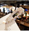 【取寄】ヘアアクセサリー クリップ ダイヤモンド レディース 髪飾り ヘアピン 8cm 6cm 前髪 髪留め ストーン キラキラ パール パーティ ドレス 通勤...