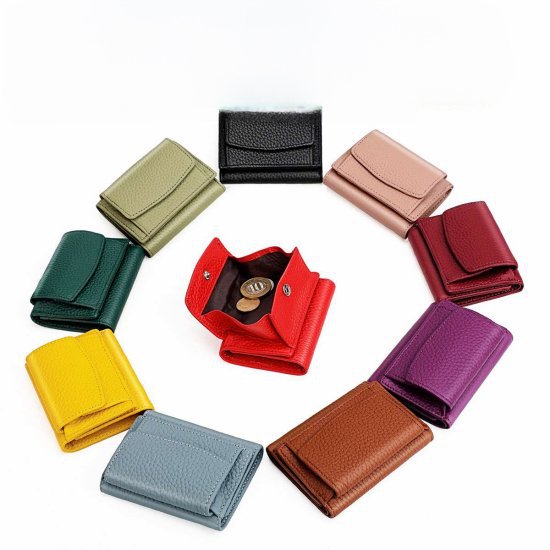 【取寄】ミニウォレット コンパクト 3つ折り財布 札入れ コインケース 小銭入れ カラー豊富 カードケー..