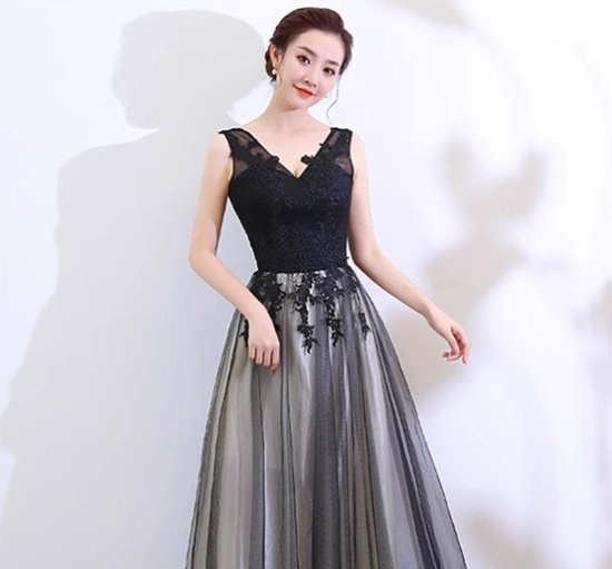 【取寄】演奏会ドレス レディース ワンピースドレス Vネック ノースリーブ 結婚式ドレス パーティードレス 刺繍 切り替え ハイウエスト きれいめ エレガント お呼ばれ フォーマル ロングドレス 二次会 黒