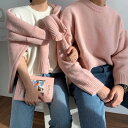 【取寄】ニットセーター メンズ シンプル 長袖 ラウンドネック ニット プルオーバー ユニセックス マニッシュ メンズライク オーバーサイズ 5color きれいめ カジュアル 無地 セーター おしゃれ(4)