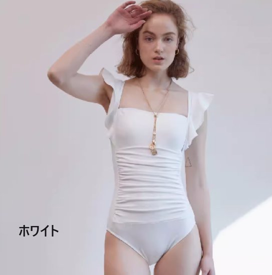 【取寄】ワンピース水着 レディース 水着 スイムウェア ビーチウェア バックリボン 背中開き フリル 海 ビーチ プール 海水浴 リゾート バカンス スクエアネック カジュアル 可愛い 夏 体型カバー 女性