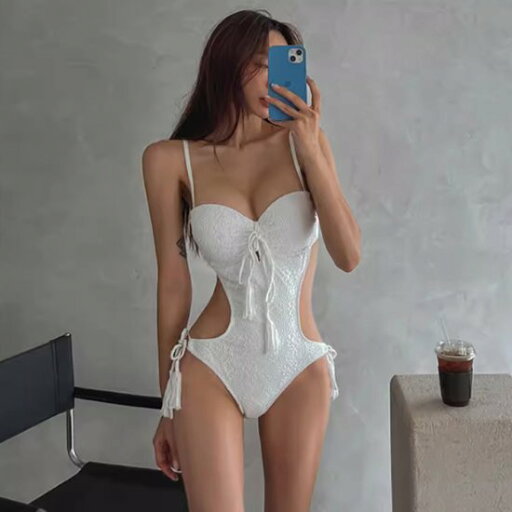 【取寄】ワンピース水着 レディース 水着 スイムウェア ビーチウェア セクシー 肌見せ リボン タッセル 大人っぽい サイドオープン おしゃれ 海 ビーチ プール 夏 バカンス 海水浴 白 ホワイト 女性 【取寄】ワンピース水着 レディース 水着 スイムウェア ビーチウェア セクシー 肌見せ リボン タッセル 大人っぽい サイドオープン おしゃれ 海 ビーチ プール 夏 バカンス 海水浴 白 ホワイト 女性