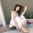 【取寄】オールインワン ワイドパンツ レース ワイド ゆったり リラックス キャミソール 大きいサイズ パンツ キャミ サロペット フリル ホワイト ジャンプスーツ レースキャミ バカンス ビーチ 旅行 海