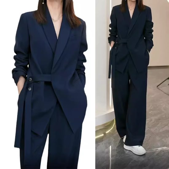 【取寄】パンツセットアップ レディース 大きいサイズ セットアップ エフォートレス パンツ ジャケット マニッシュ モード ワイドパンツ カジュアル スーツスタイル オーバーサイズ