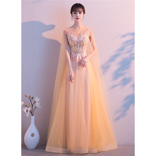 【取寄】演奏会ドレス ロングドレス マキシ丈ドレス 大きいサイズ レディース オールシーズン 新作 ドレススカート ロングスカート パーティー 結婚式 袖なし Aラインスカート イブニングドレス 演奏会 ドレス ロングドレス お呼ばれ 上品 イエロー XS S M L XL 2XL 3XL