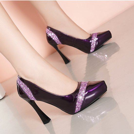 パンプスエナメルレディース大人グリ...