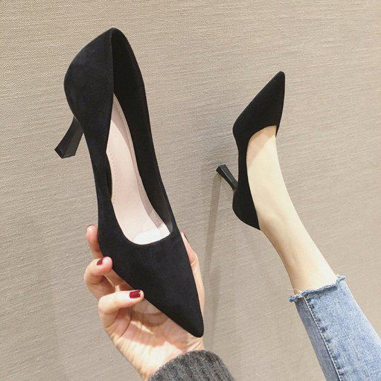 【取寄】パンプス ハイヒール 大きいサイズ 25cm 小さいサイズ 22cm シューズ ポインテッドトゥ ピンヒール 無地 シンプル 黒 ブラック アプリコット...