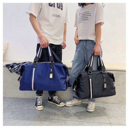 【取寄】ボストンバッグ レディース メンズ 旅行 大容量 修学旅行 可愛い 大きめ トートバッグ 斜めがけ ショルダーバッグ マザーズバッグ サイズ2展開 大 小 カラバリ2色 ライン カジュアル おしゃれ ナイロンバッグ 2way オールシーズン アウトドア ジム ブラック ネイビー