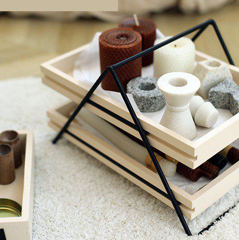 【取寄】小物置き シンプル インテリア ラック 収納 木製 2段 収納ラック デスク収納 お洒落 くすみカラー 小物置き シンプル インテリア ラック 収納 木製 2段 収納ラック デスク収納 お洒落