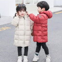 【取寄】ダウンジャケット ダウンコート キッズ ダウン 子供服 キッズ服 子供 ジュニア 女の子 男の子 アウター 軽量 中綿 かわいい フード付き コート ジャケット 防風 防寒服 防寒 暖かい あったか 秋冬 秋 冬 冬服 無地 ジッパー付き フロントジッパー ミドル丈 カラバリ(4)