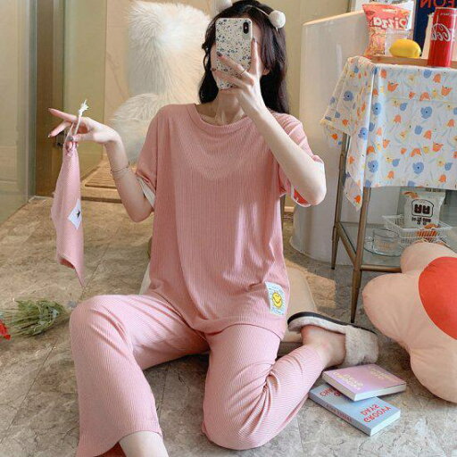 【取寄】パジャマ レディース 綿100% ルームウェア ゆったり 女の子 夏 半袖 上下セット ワンサイズ コットン 綿 無地 薄着 部屋着 寝間着 ラウンドネック 丸首 おしゃれ かわいい お泊り 大人 ナイトウェア セットアップ ワンサイズ ピンク パープル グリーン ブルー グレー 【取寄】パジャマ レディース 綿100% ルームウェア ゆったり 女の子 夏 半袖 上下セット ワンサイズ コットン 綿 無地 薄着 部屋着 寝間着 ラウンドネック 丸首 おしゃれ かわいい お泊り 大人 ナイトウェア セットアップ ワンサイズ ピンク パープル グリーン ブルー グレー