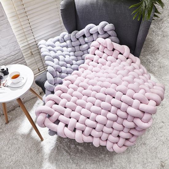 【取寄】マット クッション ノットクッション おひるね ふわふわ もちもち シンプル 無地 おしゃれ 可愛い 在宅ワーク テレワーク テレワーカー ソファー インテリア 赤ちゃん ベビー ベビーベッド キッズマット キッズラグ キッズベッド ベビーマット 四角 ラグ [2]