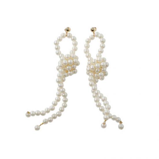 Beads - 【取寄】ピアス アレルギー対応 レディース キャッチ イミテーションパール フェイクパール 上品 おしゃれ かわいい 大人可愛い 華やか フェミニン きれいめ ガーリー ゆらゆら 揺れる 痛くない お呼ばれ フォーマル パーティ 結婚式 卒園 入園 入学 卒業 ギフト プレゼント
