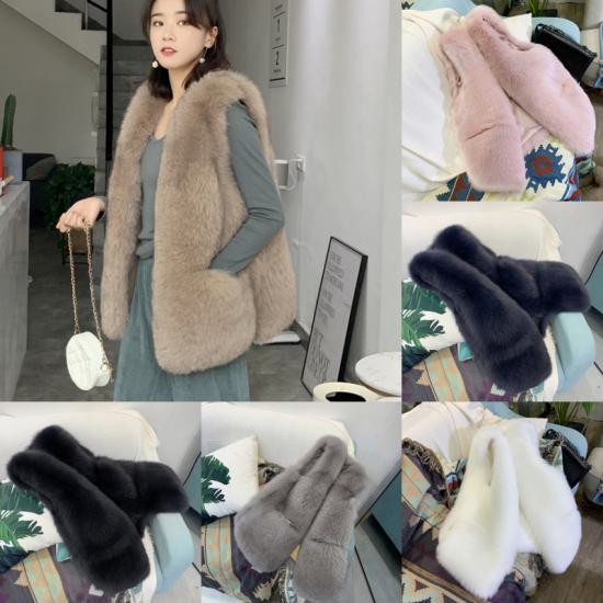 Other Jackets Jumpers - 【取寄】ファーベスト ベスト レディース ベスト レディース 春 大きいサイズ レディース ベスト 春ベスト レディース ベスト 大きいサイズ 毛皮ベスト ファーベスト 毛皮コート ふわふわ ファー 秋 冬