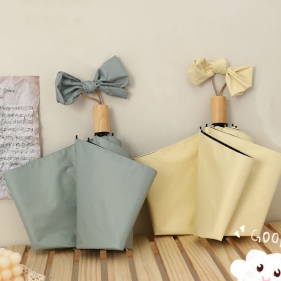 【送料無料】【よりどり3個以上で各200円引き】Rainbow Drop(レインボードロップ)レディース・ウィメンズSTRIPE RIBBON50cm 折りたたみ傘ベージュCX-34251【17☆】【雨傘】【婦人傘】