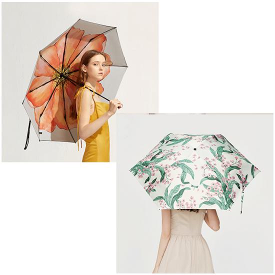 【取寄】日傘 折り畳み レディース 雨傘兼用 完全遮光 100％ uvカット 熱中症対策 超軽量 かわいい おしゃれ お出かけ 持ち運び 便利 折りたたみ傘 コンパクト シンプル きれいめ 上品 高見え 高級感 デイリー 普段使い 旅行 軽い ボタニカル 三つ折り 花柄 大判柄 華やか