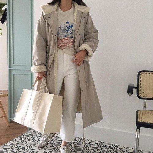 【取寄】バッグ ハンドバッグ レディース レディースバッグ 大容量バッグ ビッグバッグ エコバッグ トラベルバッグ キャンバス ライン使い カラー配色 ベーシック シンプル 使いやすい かわいい おしゃれ お出かけ デート ディナー デイリー ママコーデ 無地 きれいめ 高見え