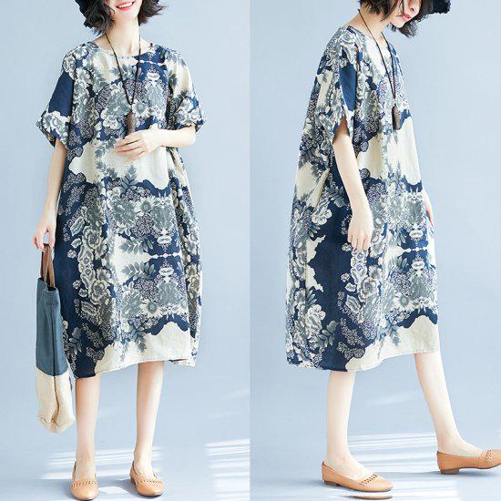 Short Sleeves - 【取寄】ロングワンピース 大きいサイズ 春 夏 ワンピース ロングドレス 半袖 レディース マキシワンピース かわいい おしゃれ お出かけ デート ディナー デイリー ママコーデ シンプル きれいめ 上品 高見え 高級感 カジュアル 体型カバー ゆったり 楽ちん リラックス