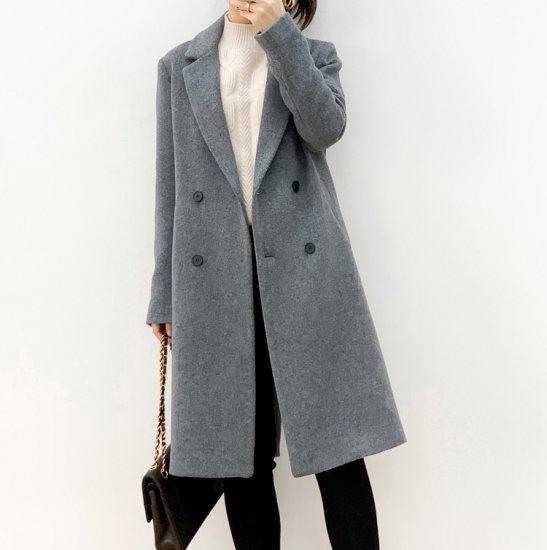【取寄】ロングコート レディースロングコート チェスターコート 秋冬コート ウール混 無地 長袖 冬新作 ポケット付き カジュアル 通勤 ゆったり 大きめ 大きいサイズ フロントボタン ロング丈 2色 かわいい おしゃれ お出かけ デート ディナー デイリー ママコーデ シンプル